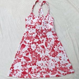 American Eagle Dress White with Pink Flowers